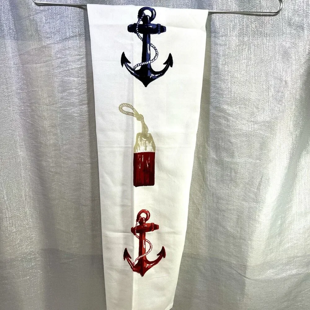 Nautical Linen Napkins Set of 3 Cotton 18x28